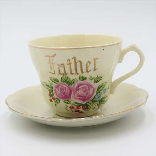Porcelain Father tea cup and saucer