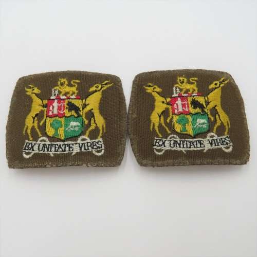 Pair of SADF Warrant Officer cloth badges