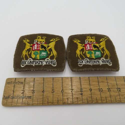 Pair of SADF Warrant Officer cloth badges
