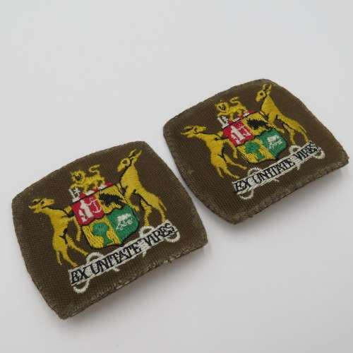 Pair of SADF Warrant Officer cloth badges