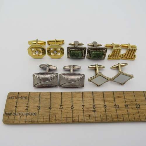 Lot of 5 vintage pairs of cufflinks