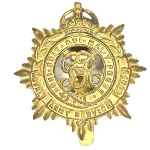 Lot of 2 different Royal Army Service Corps cap badges