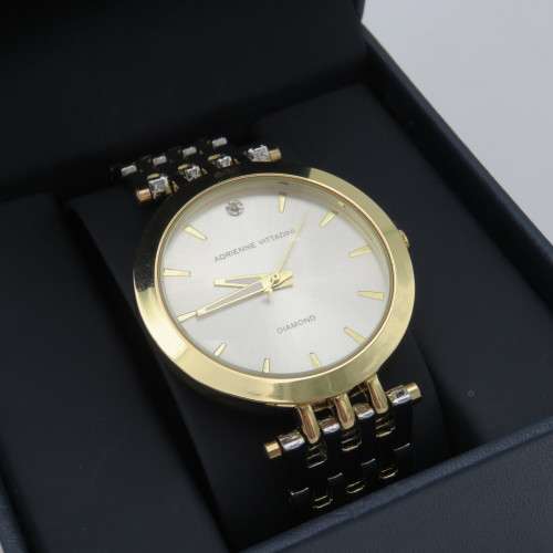 Adrienne Vittadini Genuine diamond quartz ladies watch in box
