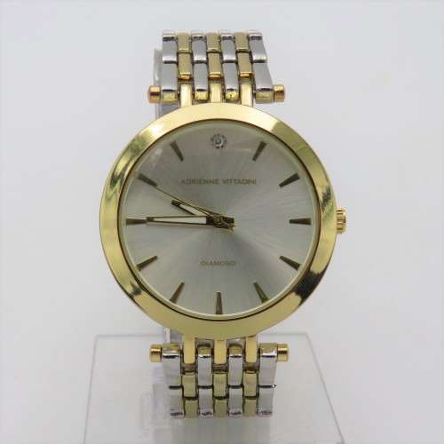 Adrienne Vittadini Genuine diamond quartz ladies watch in box