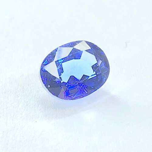 Synthetic Sapphire 2.1 carat dark bright blue stone - oval cut - @ CRAZY R1 START
