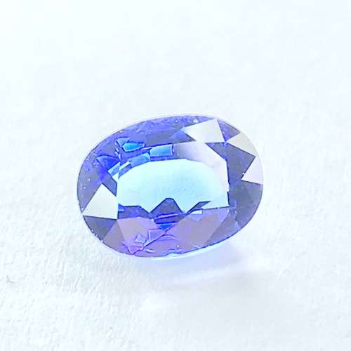 Synthetic Sapphire 2.1 carat dark bright blue stone - oval cut - @ CRAZY R1 START