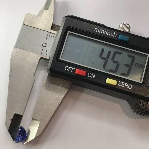 Synthetic Sapphire 2.1 carat dark bright blue stone - oval cut - @ CRAZY R1 START