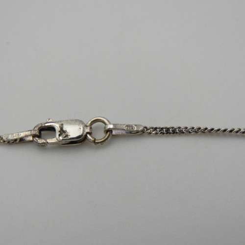 Sterling silver necklace with nickel plated locket - Length 45 cm