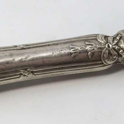 Beautiful fruit fork with British hallmarked silver handle