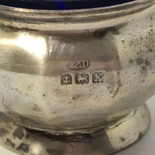 Vintage Silver Salt, Pepper and Mustard set - Made in Birmingham 1922 - By E Druiff and Co.