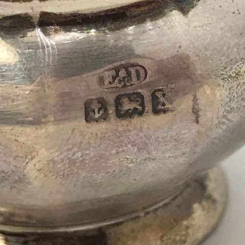 Vintage Silver Salt, Pepper and Mustard set - Made in Birmingham 1922 - By E Druiff and Co.