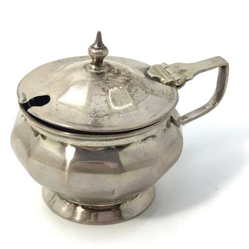 Vintage Silver Salt, Pepper and Mustard set - Made in Birmingham 1922 - By E Druiff and Co.