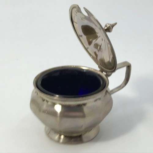 Vintage Silver Salt, Pepper and Mustard set - Made in Birmingham 1922 - By E Druiff and Co.