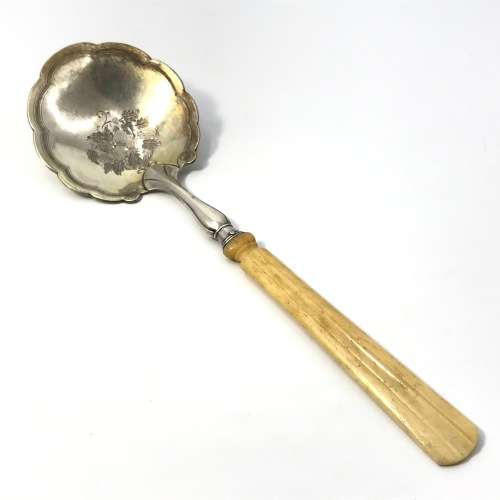 Bone handle 800 silver serving spoon