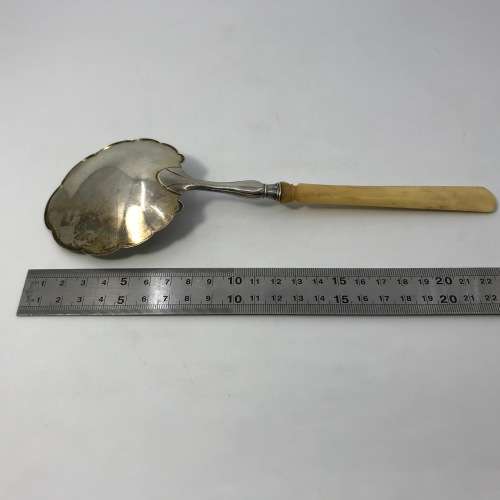 Bone handle 800 silver serving spoon