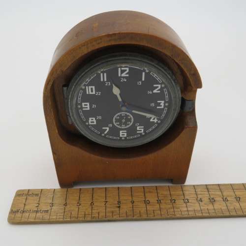 WW2 German Army 1943 Heereseigentum Military field clock - Runs and stops