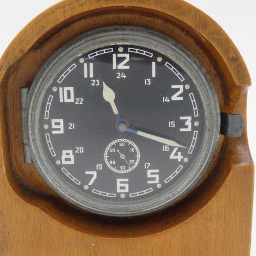 WW2 German Army 1943 Heereseigentum Military field clock - Runs and stops