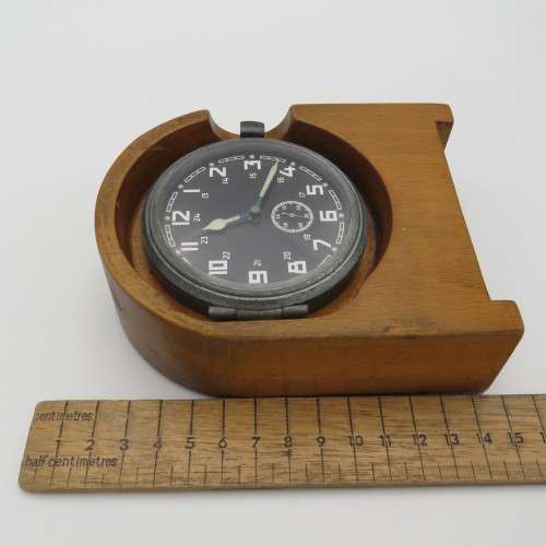 WW2 German Army 1943 Heereseigentum Military field clock - Runs and stops