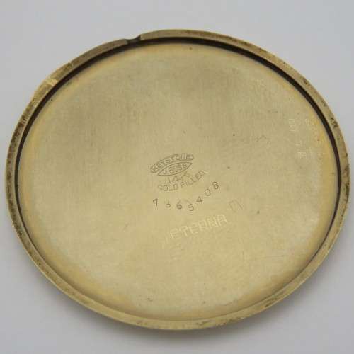 Vintage Eterna pocket watch - 1950`s 14kt rolled gold - Working