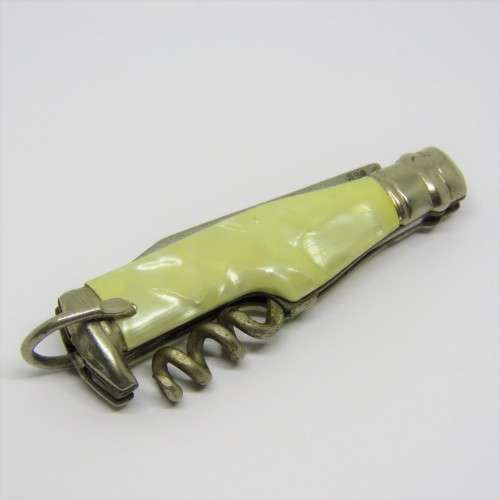 Vintage Richards bottle shaped corkscrew pocket knife keychain