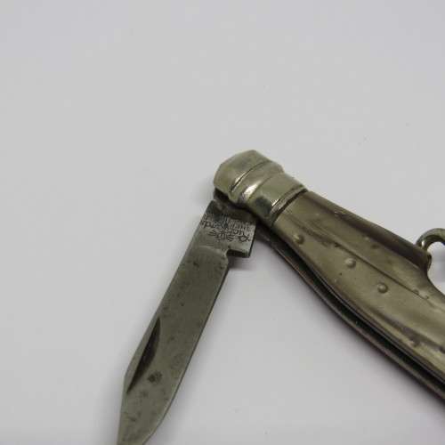 Vintage Richards bottle shaped corkscrew pocket knife keychain