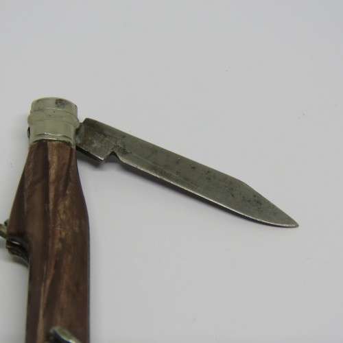 Vintage Richards bottle shaped corkscrew pocket knife keychain