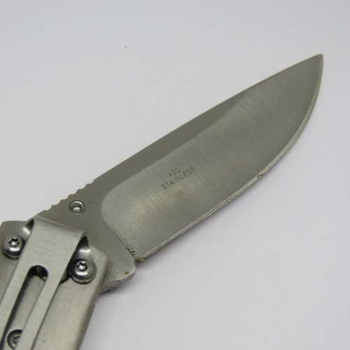 DOW folding pocket knife with wooden handle