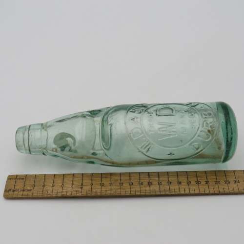 Antique W. Daly, Durban glass soda bottle with marble