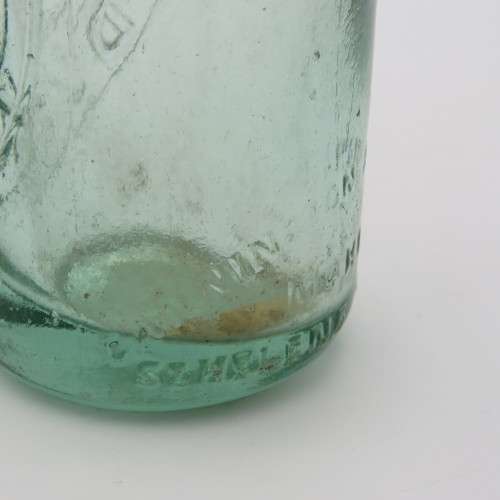 Antique W. Daly, Durban glass soda bottle with marble