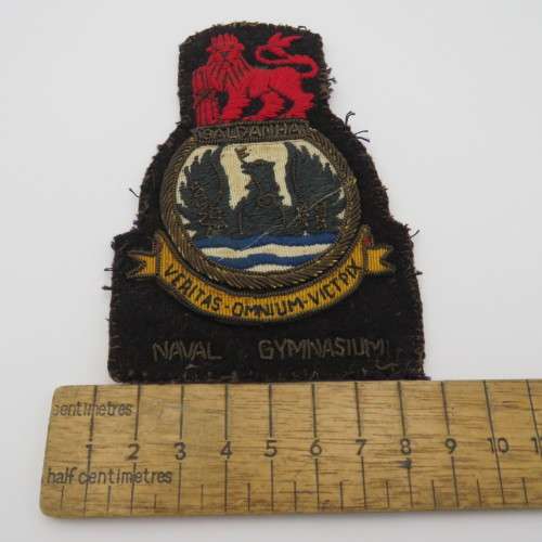 SA Naval Gymnasium Saldanha bullion wire cloth badge