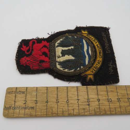 SA Naval Gymnasium Saldanha bullion wire cloth badge