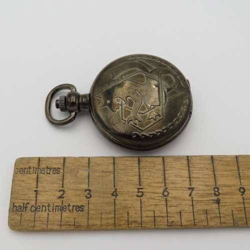 Full hunter quartz pocketwatch with Fullmetal Alchemist Manga Series motif - Needs battery