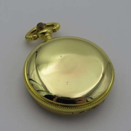 Full hunter quartz pocketwatch with Trout motif - Needs battery