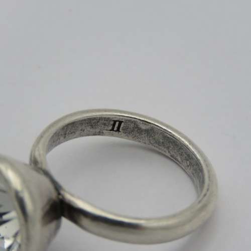Miglio silverplated costume jewellery ring - Size P