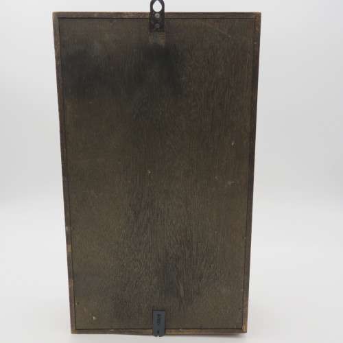 Vintage Rhythm 30 day wall clock - Working - Face 19,5 x 19,5 cm - 42 cm High - Base 11 x 23,5 cm