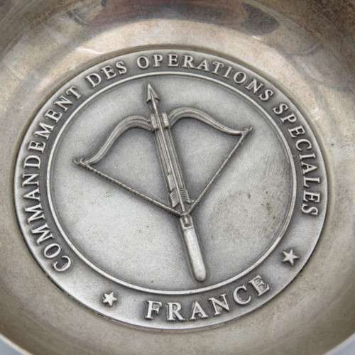 France Special Operations Command FIA silverplated commemorative bowl