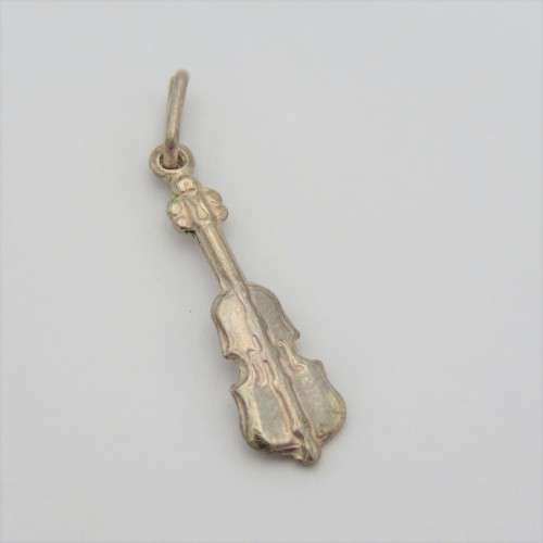Vintage sterling silver Cello pendant charm - Weighs 1,1 grams