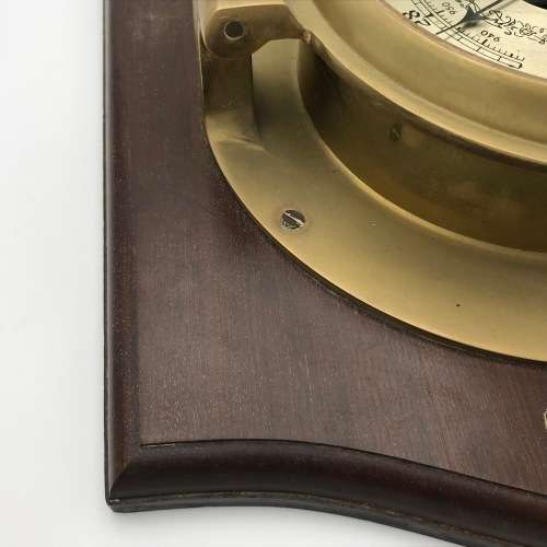 Vintage Brass Ships porthole style barometer - no glass - not working