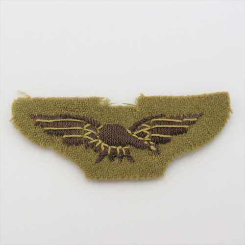 Royal Air Force brown cloth eagle badge