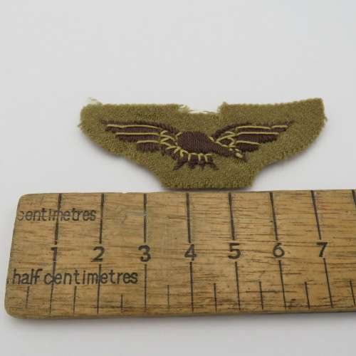Royal Air Force brown cloth eagle badge