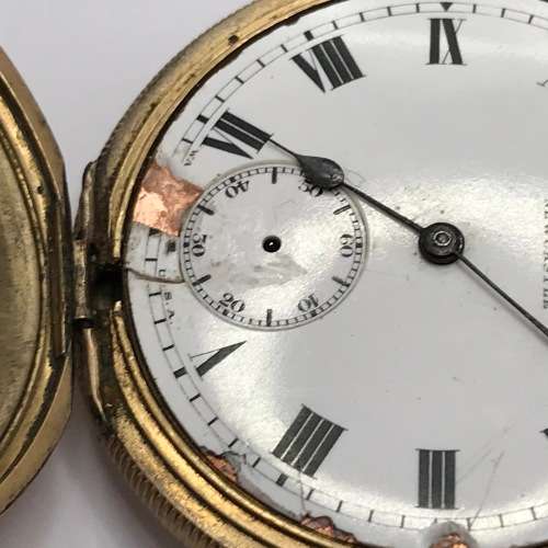Antique Northern Goldsmiths Co. Newcastle full hunter pocket watch for spares - well used