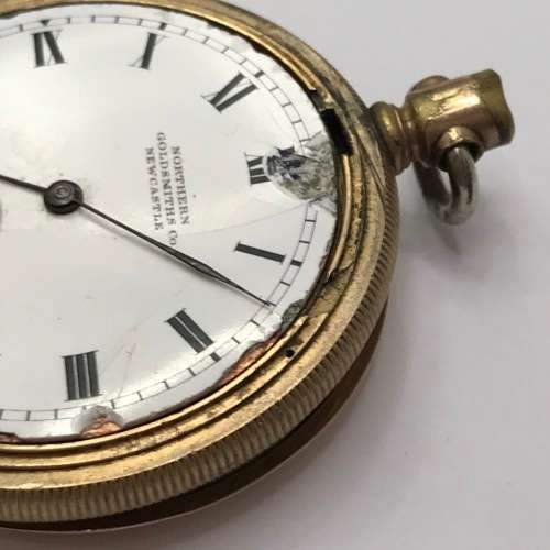 Antique Northern Goldsmiths Co. Newcastle full hunter pocket watch for spares - well used