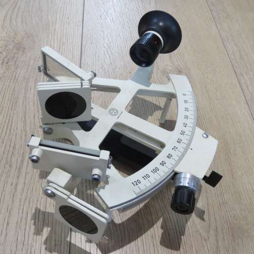 Vintage Freiberger Prazisionsmechanik Yacht Sextant in wooden case