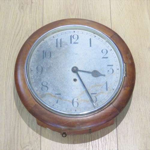 Antique Enfield Station clock - Not working - Needs pendulum - Face 31 x 31 cm