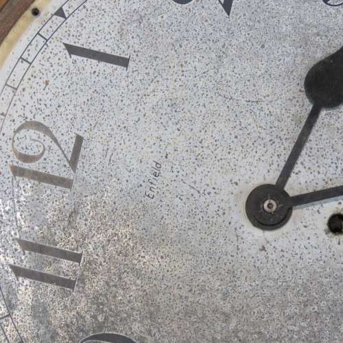 Antique Enfield Station clock - Not working - Needs pendulum - Face 31 x 31 cm