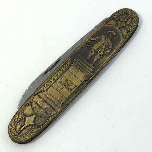 1652-1952 Jan van Riebeeck South Africa Inox pocket knife with brass sides