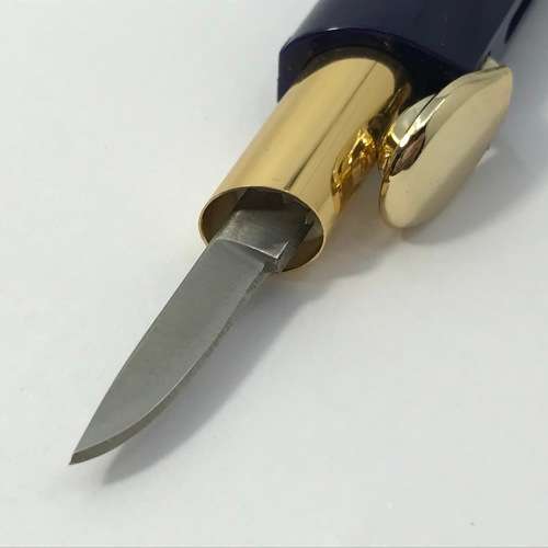 Lipstick shaped pocket pen knife