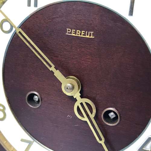 Vintage Perfut mantle clock with key - not working