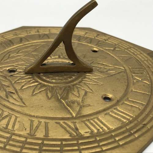 Vintage brass sundial/clock