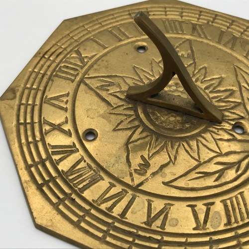 Vintage brass sundial/clock